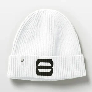 Bonnet blanc logo noir 8 Bit Apparel