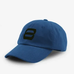 Casquette bleue logo noir 8 Bit Apparel.