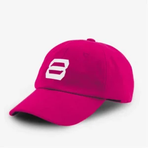 Casquette rose logo blanc 8 Bit Apparel.