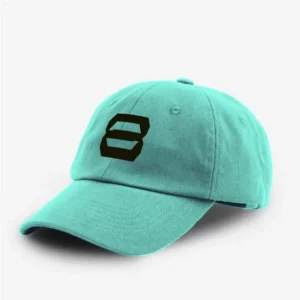 Casquette verte logo noir 8 Bit Apparel.