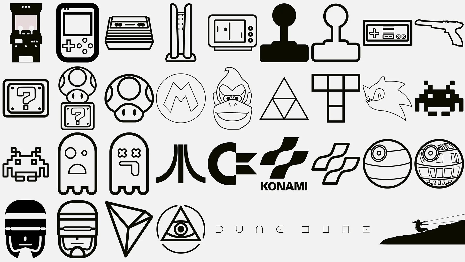 Image de tous les designs de la marque 8 Bit Apparel.